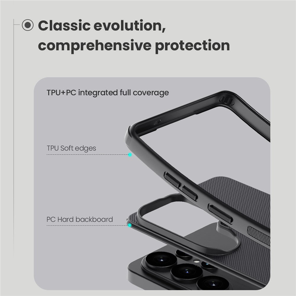 Nillkin Super Frosted Shield Pro MagSafe Black PC + TPU Case - For Samsung Galaxy S26 Ultra