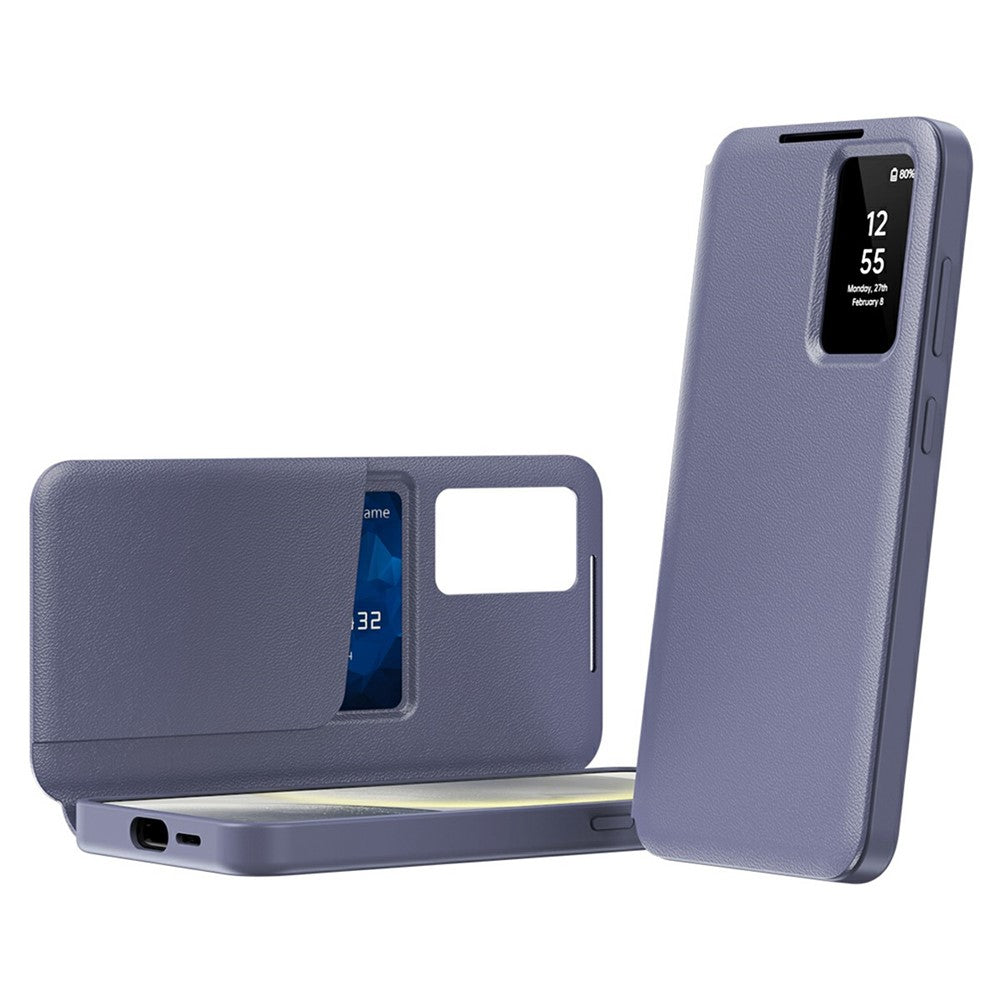 View Window PU Leather Wallet Case - For Samsung Galaxy S26 Ultra