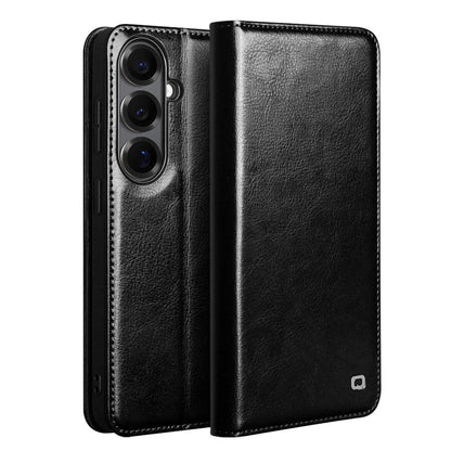 Qialino Genuine Cow Leather Wallet Case - For Samsung Galaxy S26