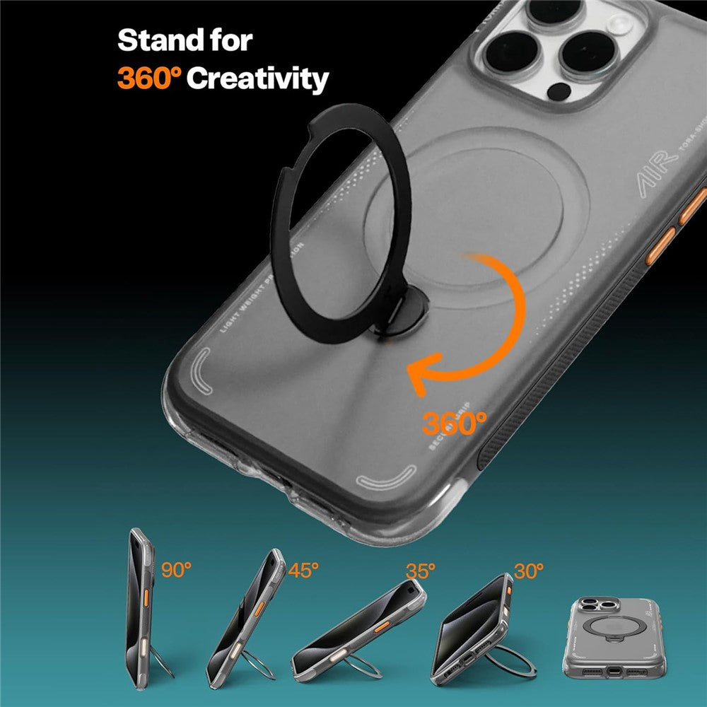 TORRAS Ostand Q3 Air Series Case with MagSafe PC + TPU Phone Cover - For iPhone 15 Pro Max