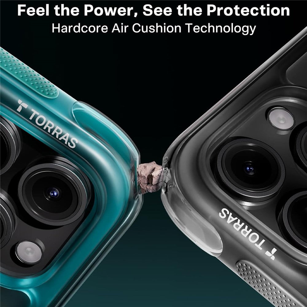 TORRAS Ostand Q3 Air Series Case with MagSafe PC + TPU Phone Cover - For iPhone 15 Pro Max