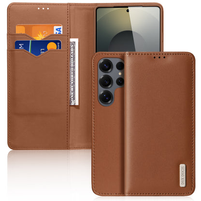 Dux Ducis Hivo Series Split Leather Wallet Stand Flip Case (Non-magnetic) - For Samsung Galaxy S26 Ultra