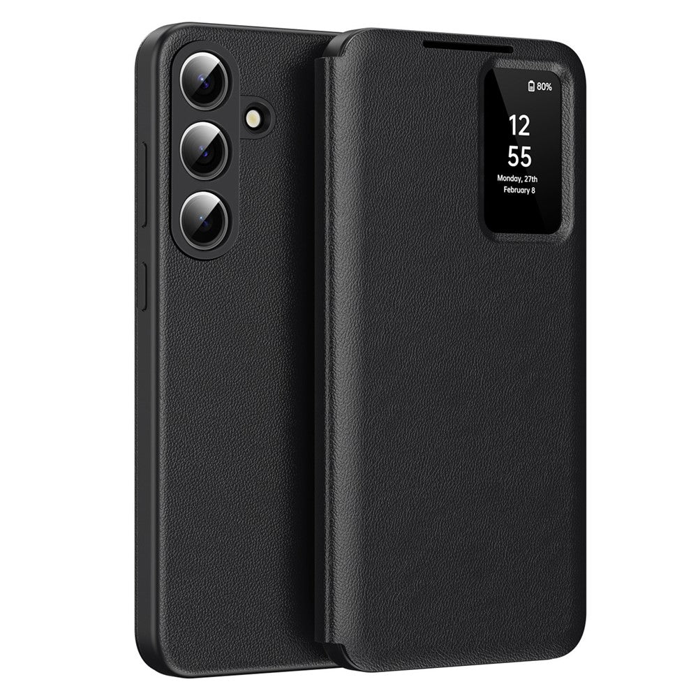 View Window PU Leather Wallet Case - For Samsung Galaxy S26