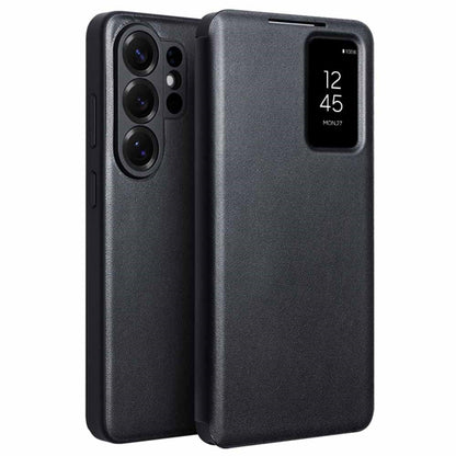 Qialino View Window Genuine Cow Leather Wallet Case - For Samsung Galaxy S26 Ultra