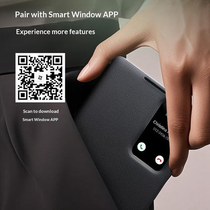 Qialino View Window Genuine Cow Leather Wallet Case - For Samsung Galaxy S26 Ultra