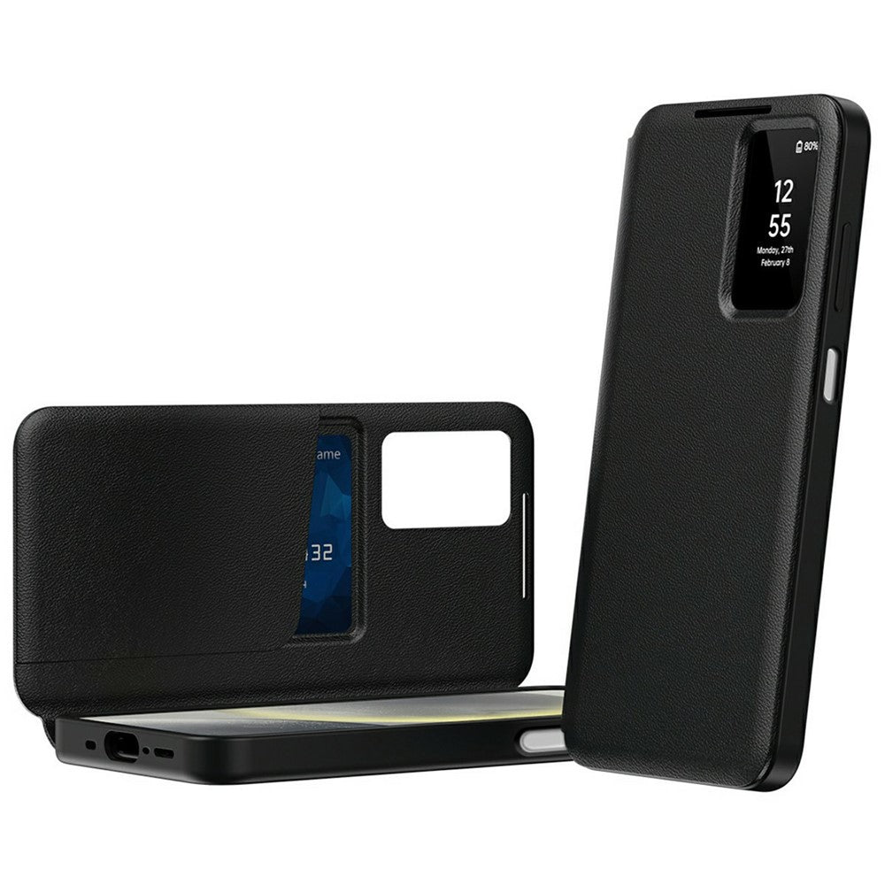 View Window PU Leather Wallet Case - For Samsung Galaxy A37