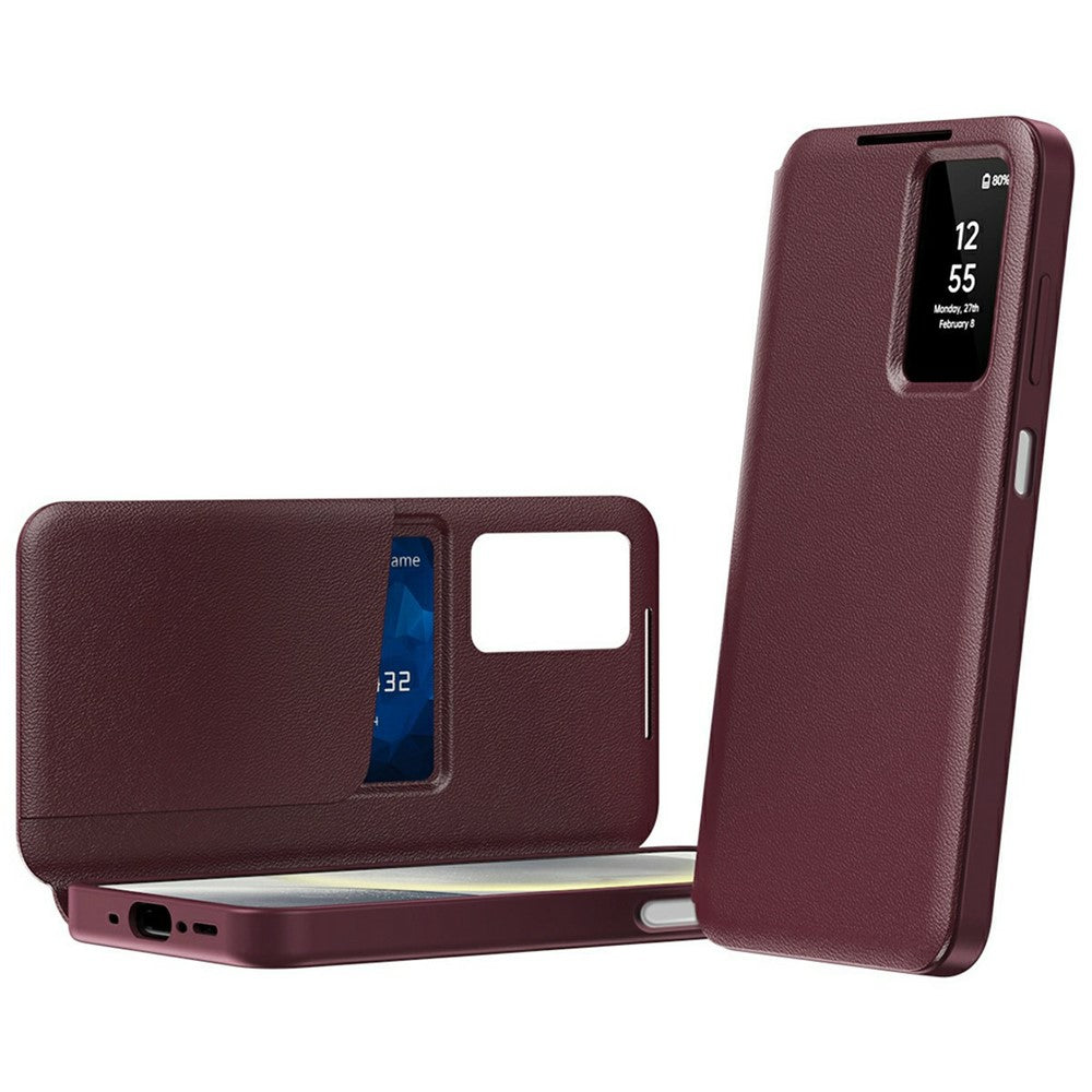 View Window PU Leather Wallet Case - For Samsung Galaxy A37