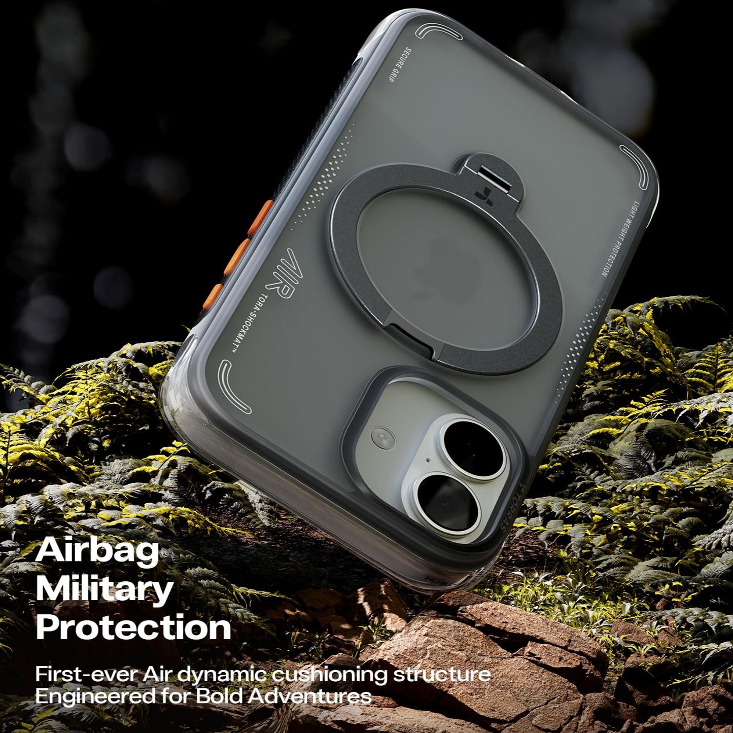 TORRAS Ostand Q3 Air Series Case with MagSafe PC + TPU Phone Cover - For iPhone 17