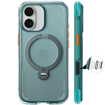 TORRAS Ostand Q3 Air Series Case with MagSafe PC + TPU Phone Cover - For iPhone 17
