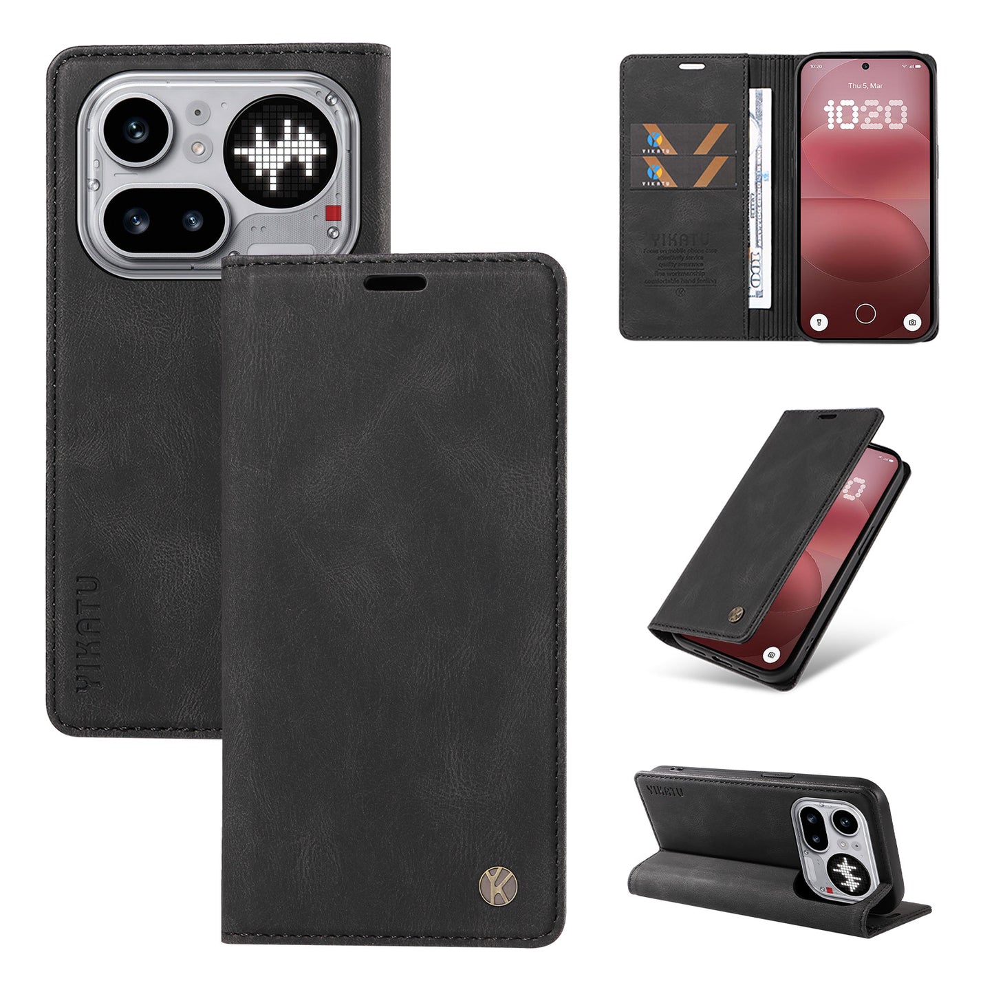 YIKATU YK-004 Skin-Touch PU Leather Wallet Phone Case - For Nothing Phone (4a) Pro