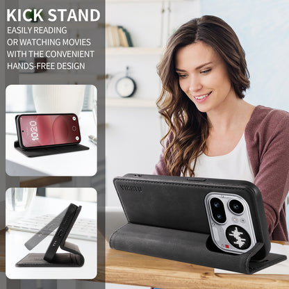 YIKATU YK-004 Skin-Touch PU Leather Wallet Phone Case - For Nothing Phone (4a) Pro