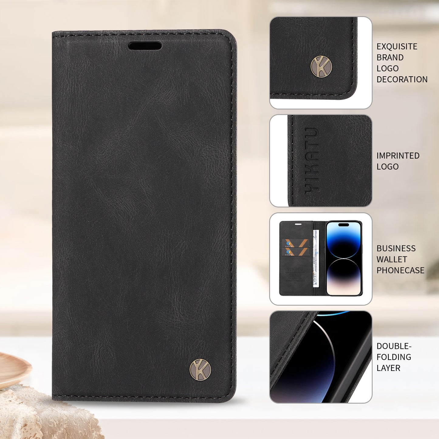 YIKATU YK-004 Skin-Touch PU Leather Wallet Phone Case - For Nothing Phone (4a)