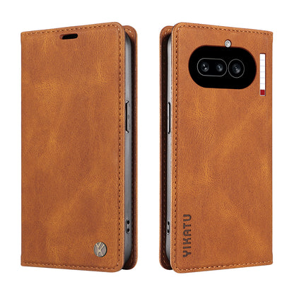 YIKATU YK-004 Skin-Touch PU Leather Wallet Phone Case - For Nothing Phone (4a)