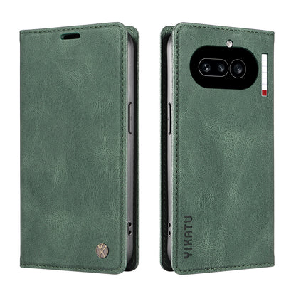 YIKATU YK-004 Skin-Touch PU Leather Wallet Phone Case - For Nothing Phone (4a)