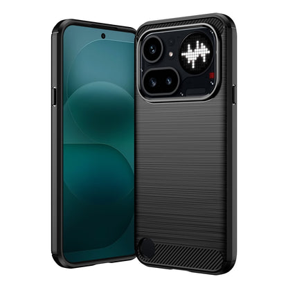 Carbon Fiber Texture Brushed TPU Case - For Nothing Phone (4a) Pro