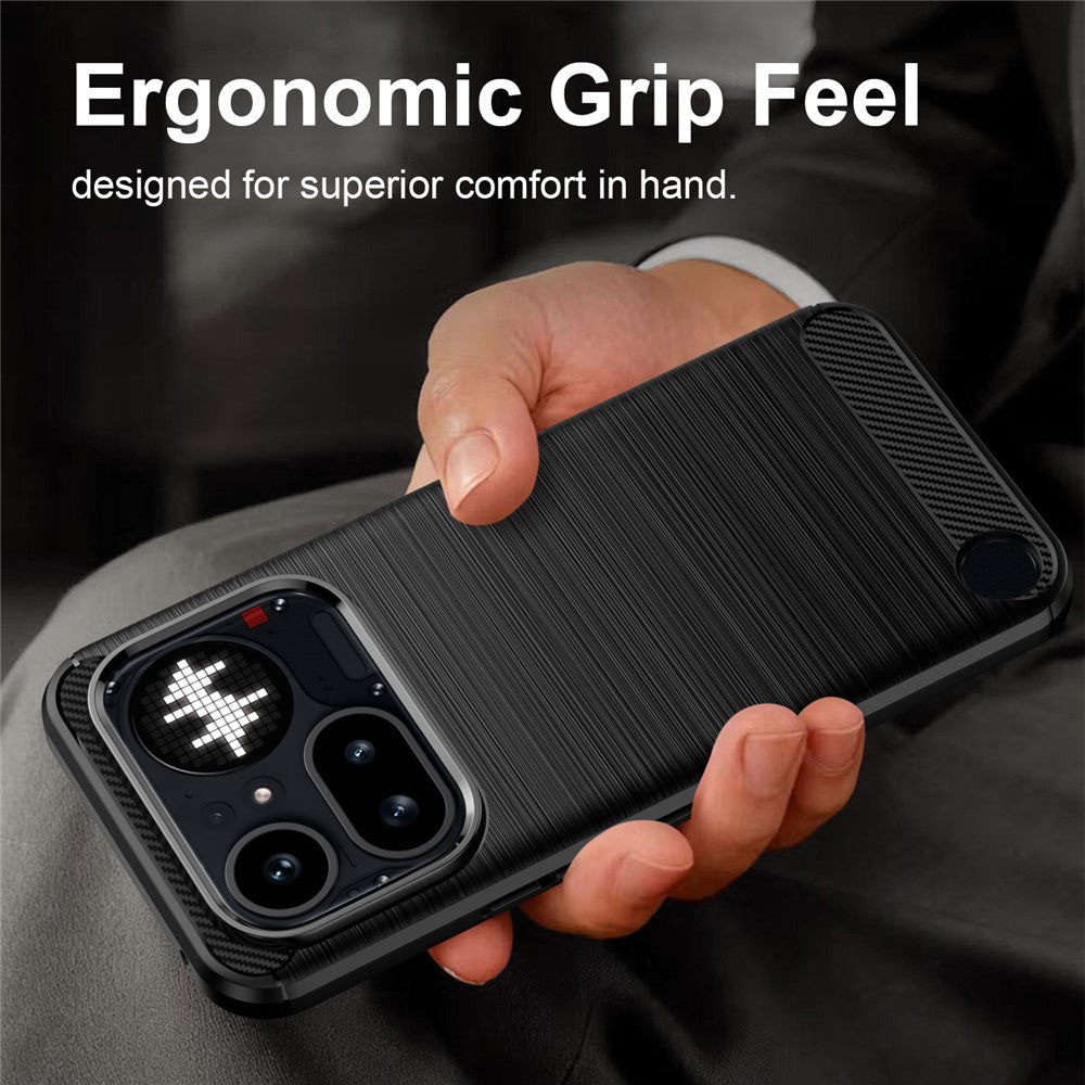 Carbon Fiber Texture Brushed TPU Case - For Nothing Phone (4a) Pro
