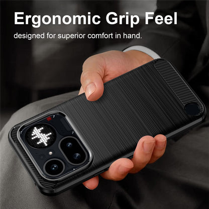 Carbon Fiber Texture Brushed TPU Case - For Nothing Phone (4a) Pro