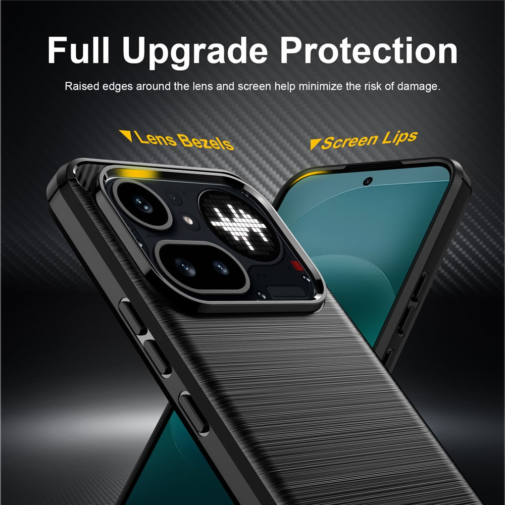 Carbon Fiber Texture Brushed TPU Case - For Nothing Phone (4a) Pro