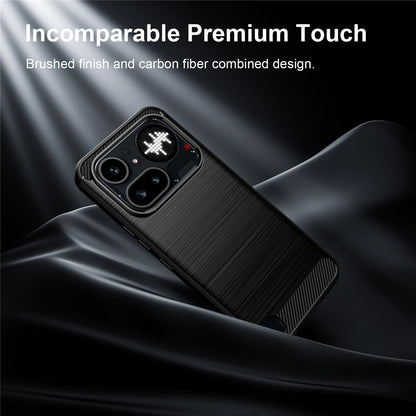 Carbon Fiber Texture Brushed TPU Case - For Nothing Phone (4a) Pro