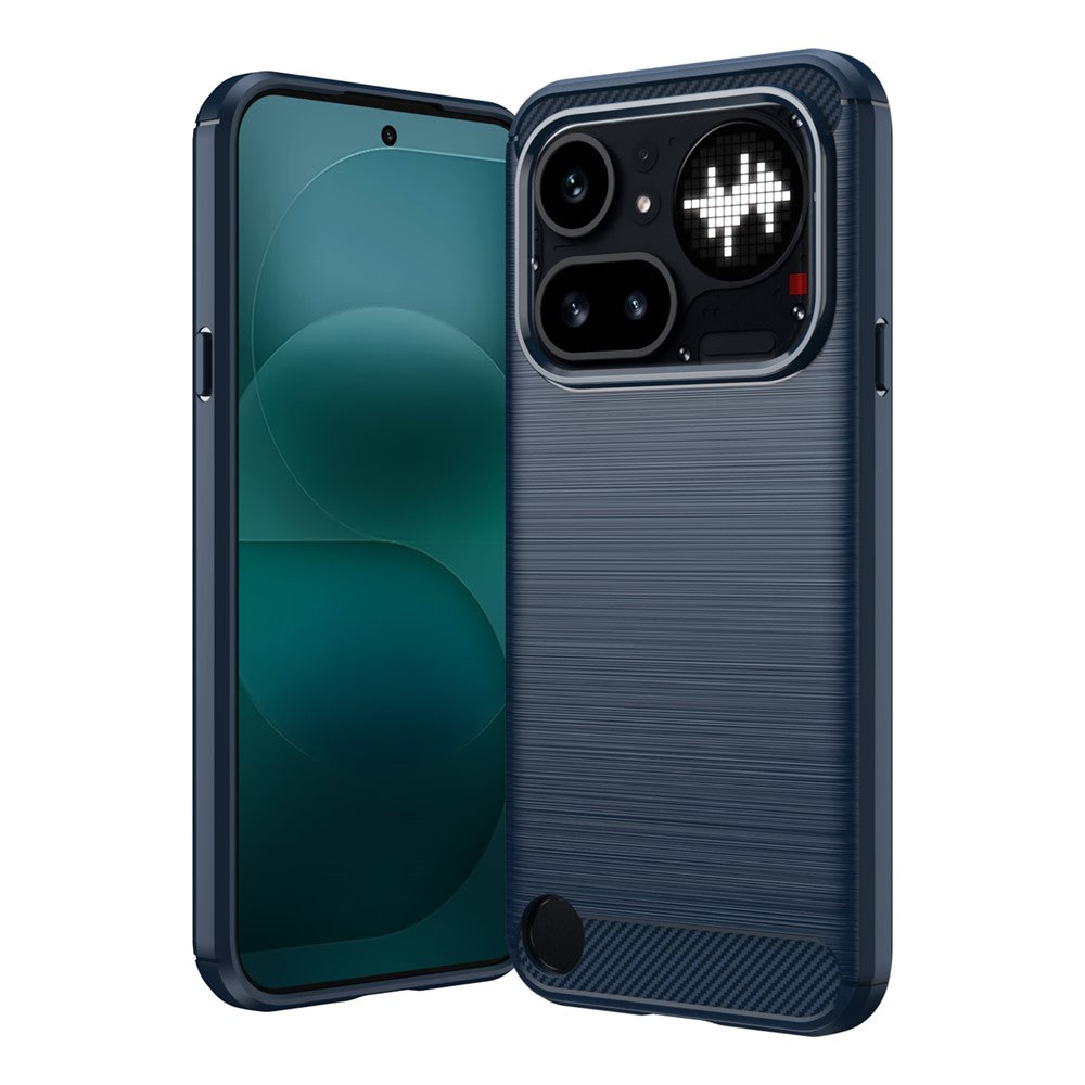Carbon Fiber Texture Brushed TPU Case - For Nothing Phone (4a) Pro