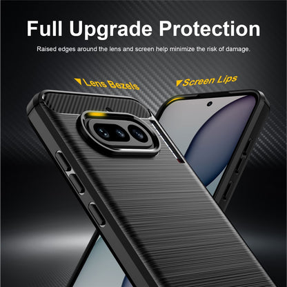 Carbon Fiber Texture Brushed TPU Case - For Nothing Phone (4a)