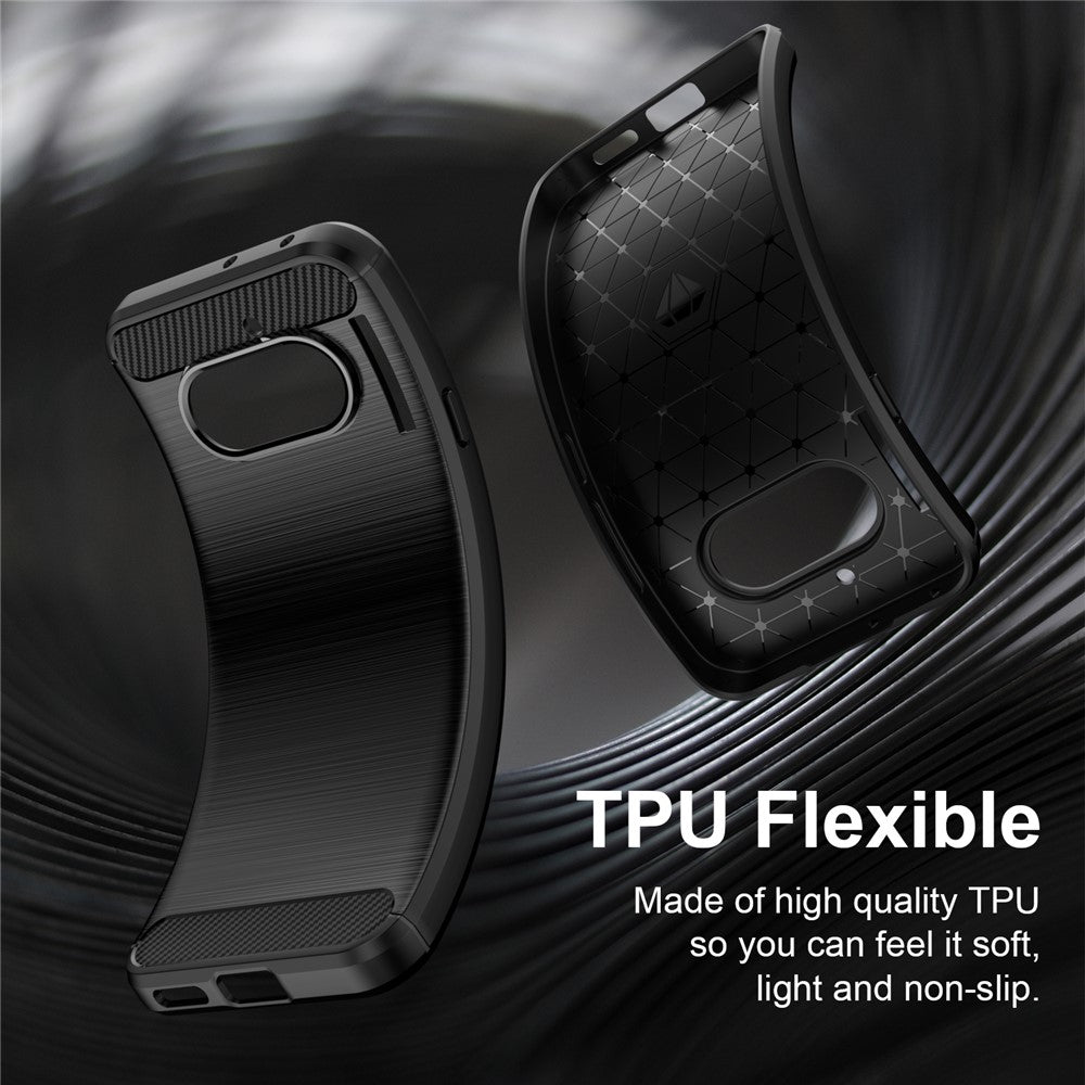 Carbon Fiber Texture Brushed TPU Case - For Nothing Phone (4a)