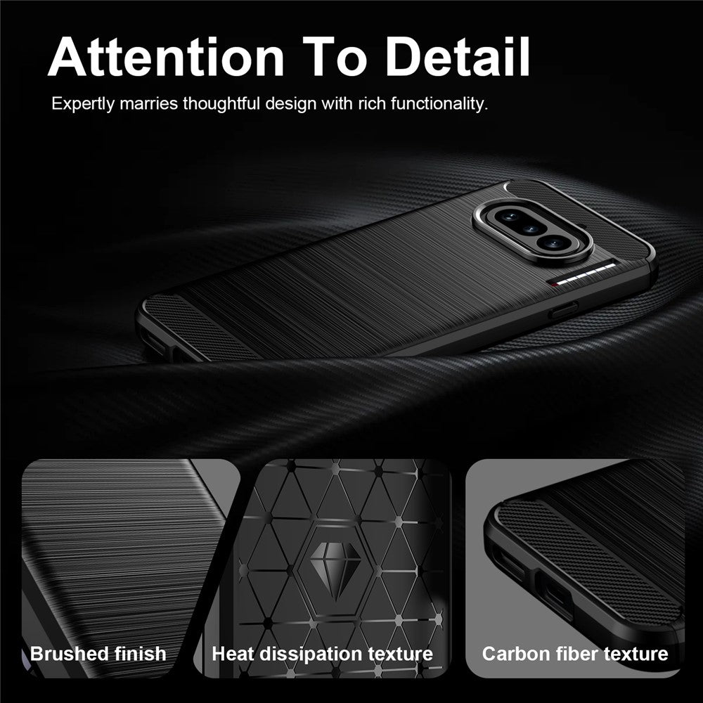 Carbon Fiber Texture Brushed TPU Case - For Nothing Phone (4a)