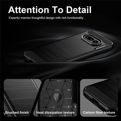 Carbon Fiber Texture Brushed TPU Case - For Nothing Phone (4a)