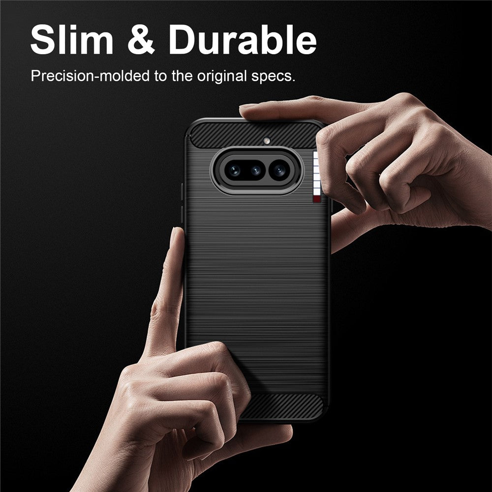 Carbon Fiber Texture Brushed TPU Case - For Nothing Phone (4a)