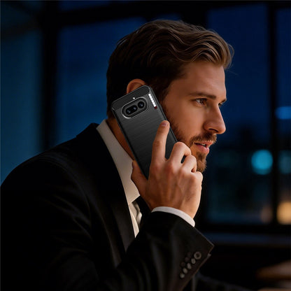 Carbon Fiber Texture Brushed TPU Case - For Nothing Phone (4a)