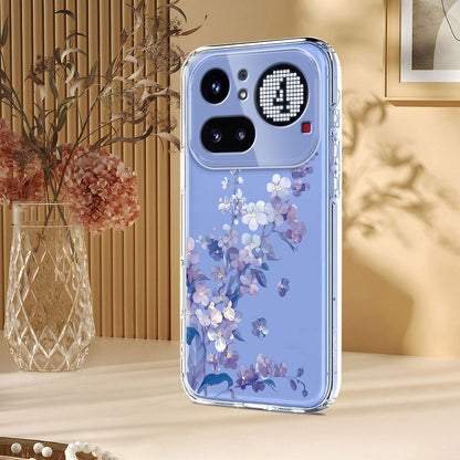 Butterfly Floral Pattern Printing TPU Phone Case Back Cover - For Nothing Phone (4a) Pro