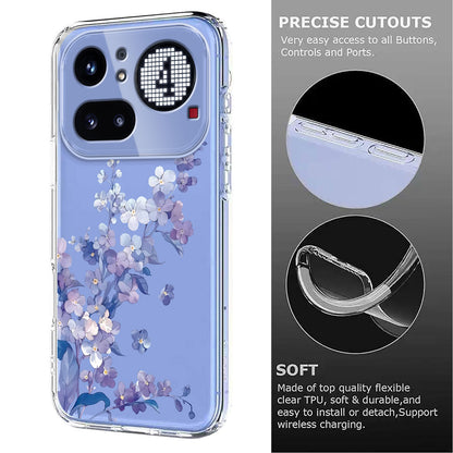 Butterfly Floral Pattern Printing TPU Phone Case Back Cover - For Nothing Phone (4a) Pro