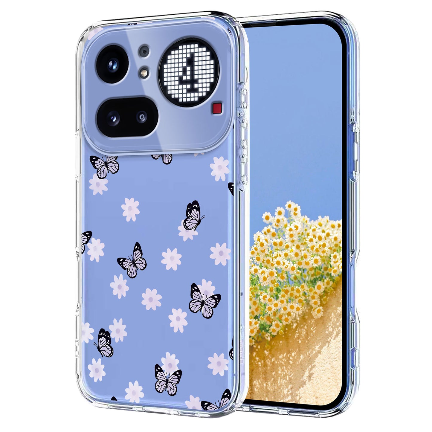 Butterfly Floral Pattern Printing TPU Phone Case Back Cover - For Nothing Phone (4a) Pro