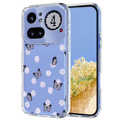 Butterfly Floral Pattern Printing TPU Phone Case Back Cover - For Nothing Phone (4a) Pro