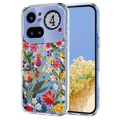 Butterfly Floral Pattern Printing TPU Phone Case Back Cover - For Nothing Phone (4a) Pro