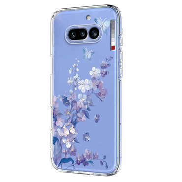 Butterfly Floral Pattern Printing TPU Phone Case Back Cover - For Nothing Phone (4a)