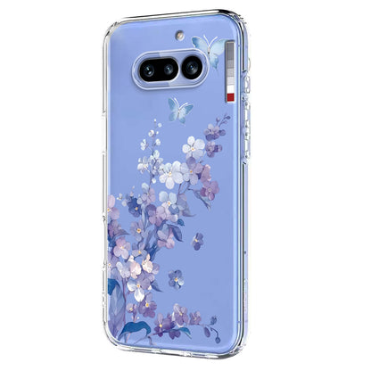 Butterfly Floral Pattern Printing TPU Phone Case Back Cover - For Nothing Phone (4a)