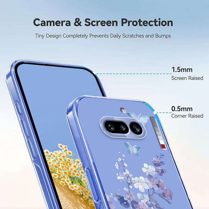 Butterfly Floral Pattern Printing TPU Phone Case Back Cover - For Nothing Phone (4a)