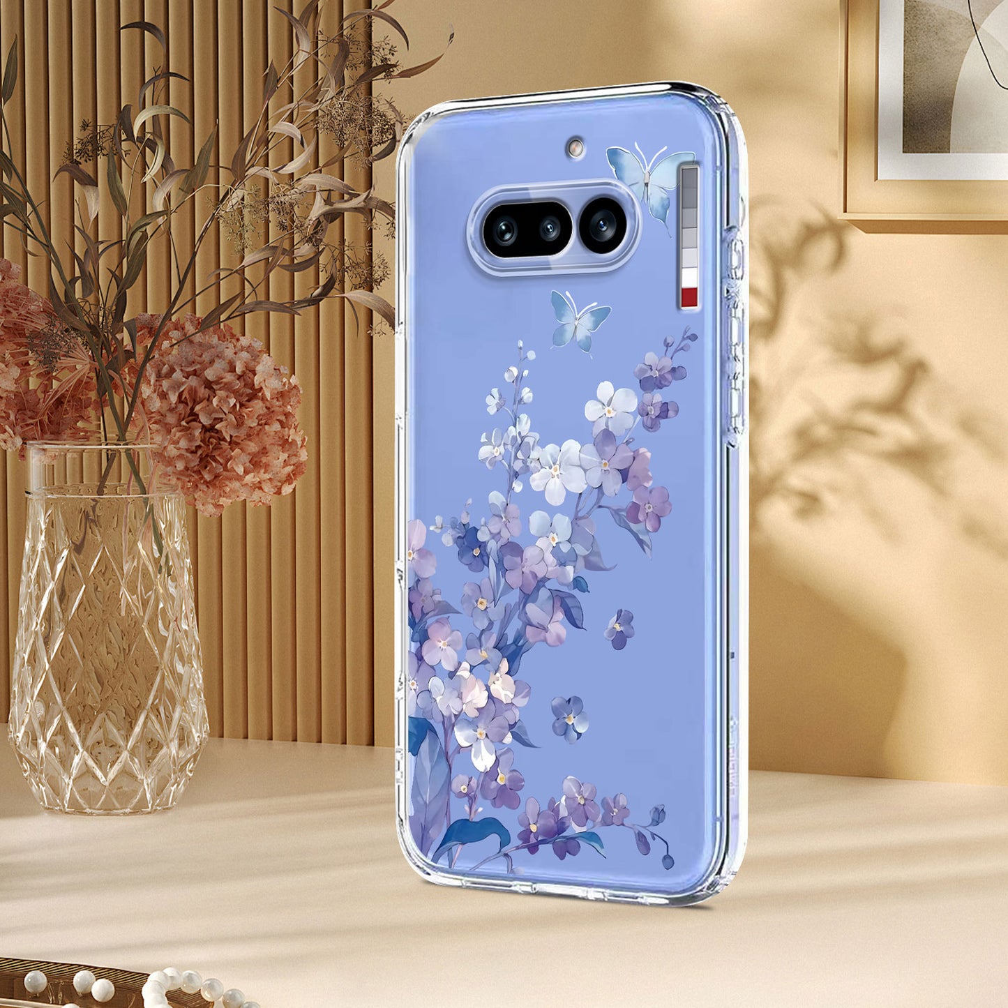 Butterfly Floral Pattern Printing TPU Phone Case Back Cover - For Nothing Phone (4a)