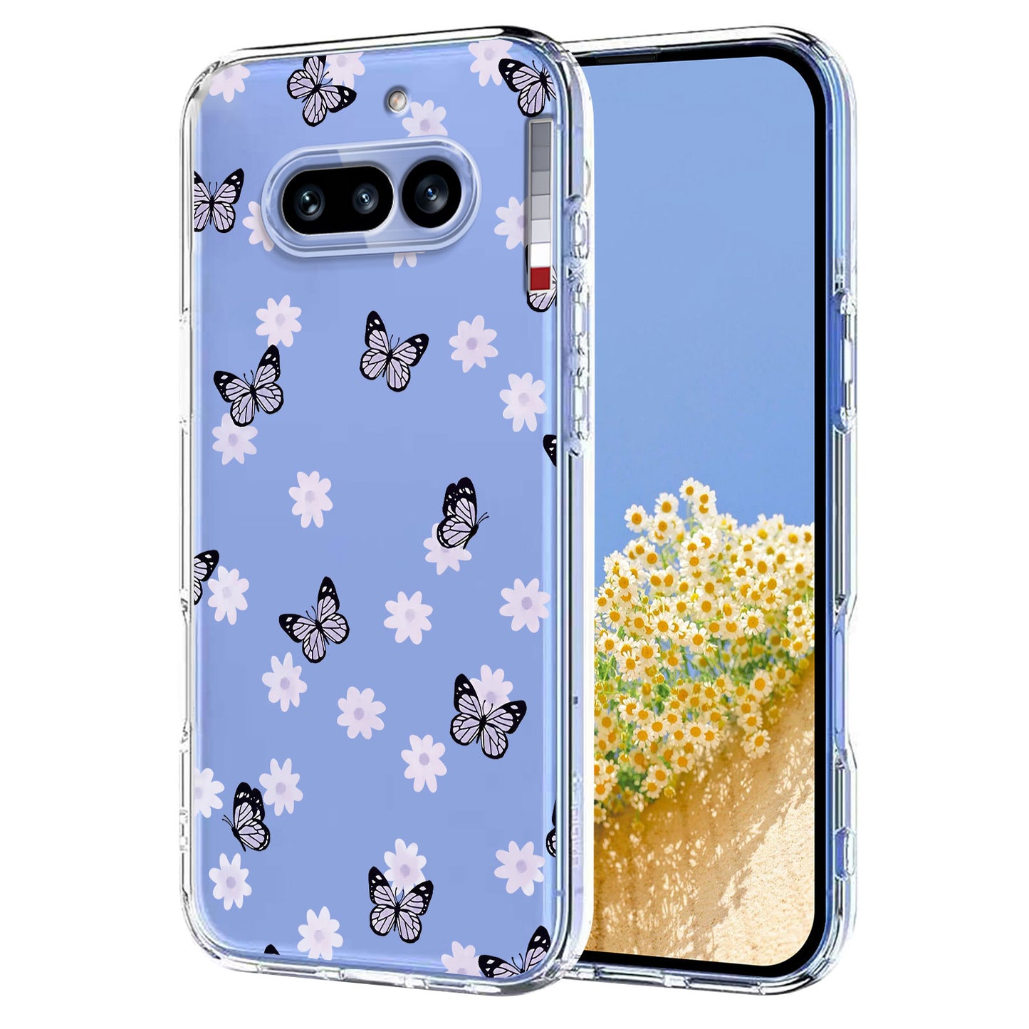 Butterfly Floral Pattern Printing TPU Phone Case Back Cover - For Nothing Phone (4a)