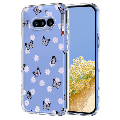 Butterfly Floral Pattern Printing TPU Phone Case Back Cover - For Nothing Phone (4a)
