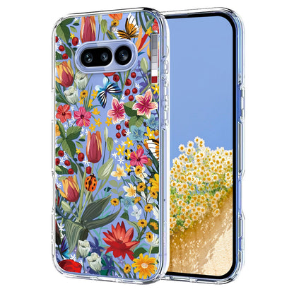 Butterfly Floral Pattern Printing TPU Phone Case Back Cover - For Nothing Phone (4a)