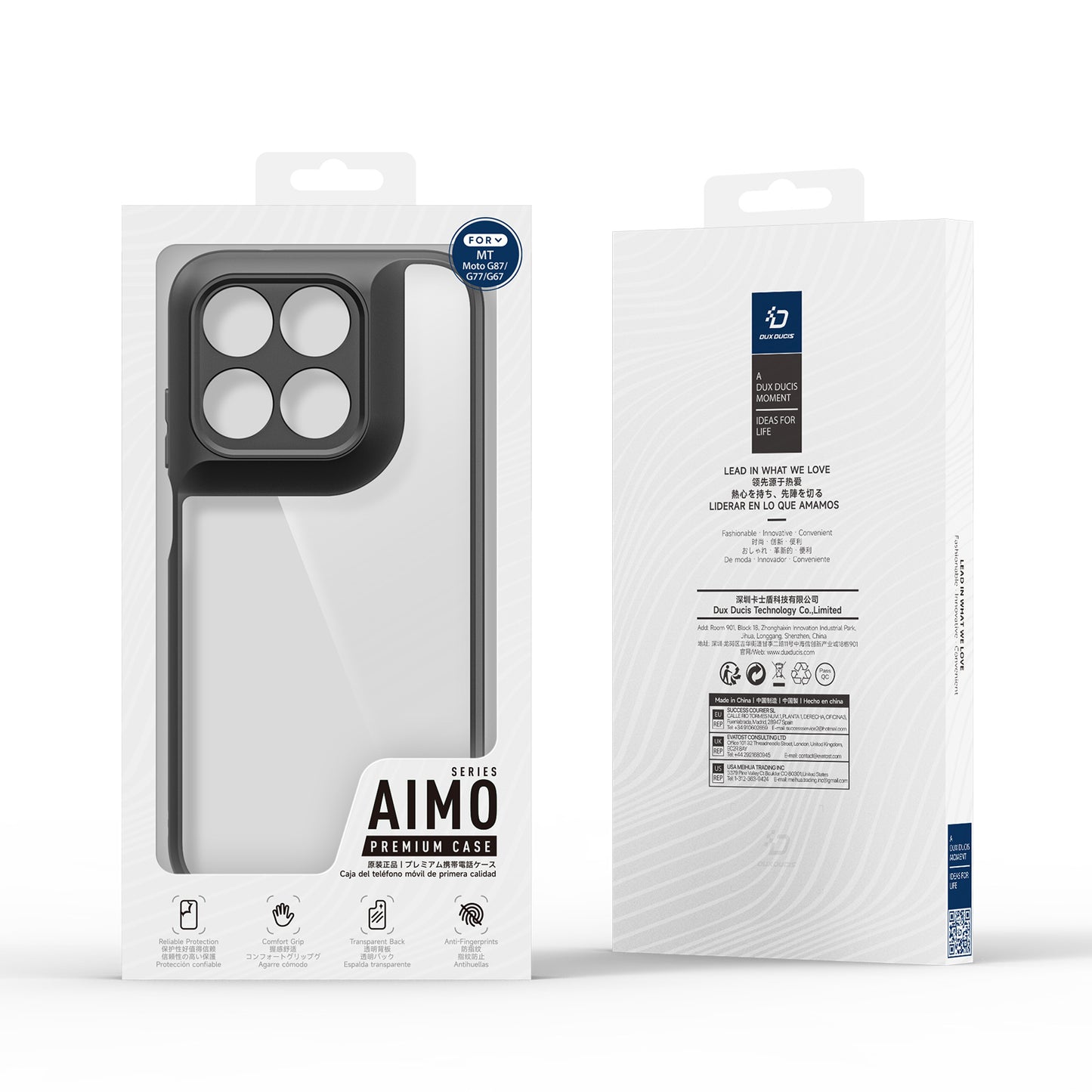 Dux Ducis Aimo Series PC + TPU Back Phone Cover (REACH Certification) - For Motorola Moto G87 / G77 / G67