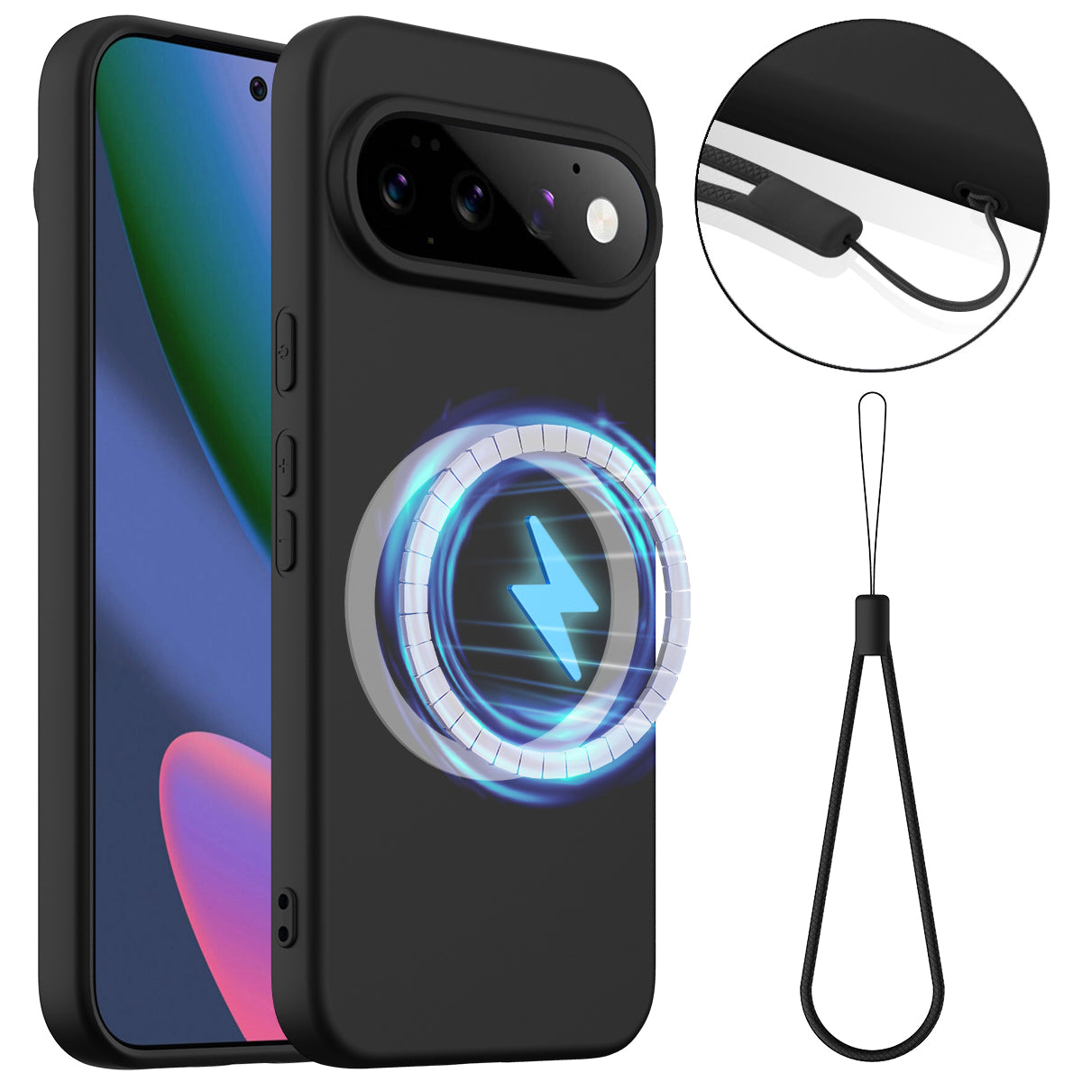 Liquid Silicone MagSafe Case with Lanyard - For Google Pixel 11 Pro