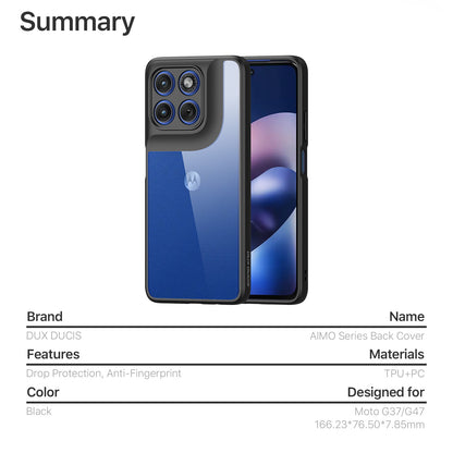 Dux Ducis Aimo Series PC + TPU Back Phone Cover (REACH Certification) - For Motorola Moto G37 / G47