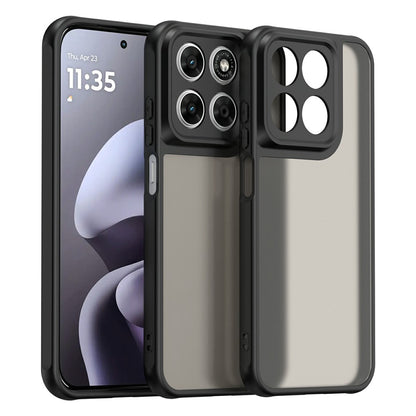 Frosted Translucent PC + TPU Phone Back Cover Case - For Motorola Moto G87 / G77 / G67