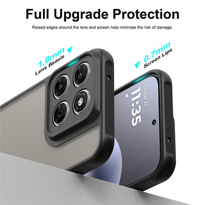 Frosted Translucent PC + TPU Phone Back Cover Case - For Motorola Moto G87 / G77 / G67