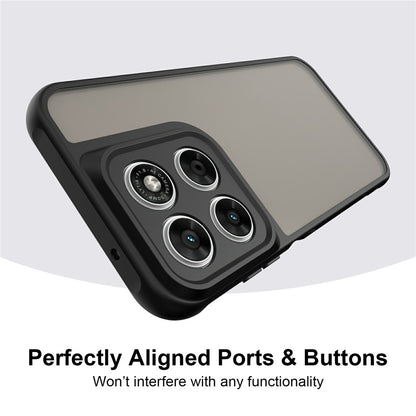 Frosted Translucent PC + TPU Phone Back Cover Case - For Motorola Moto G87 / G77 / G67