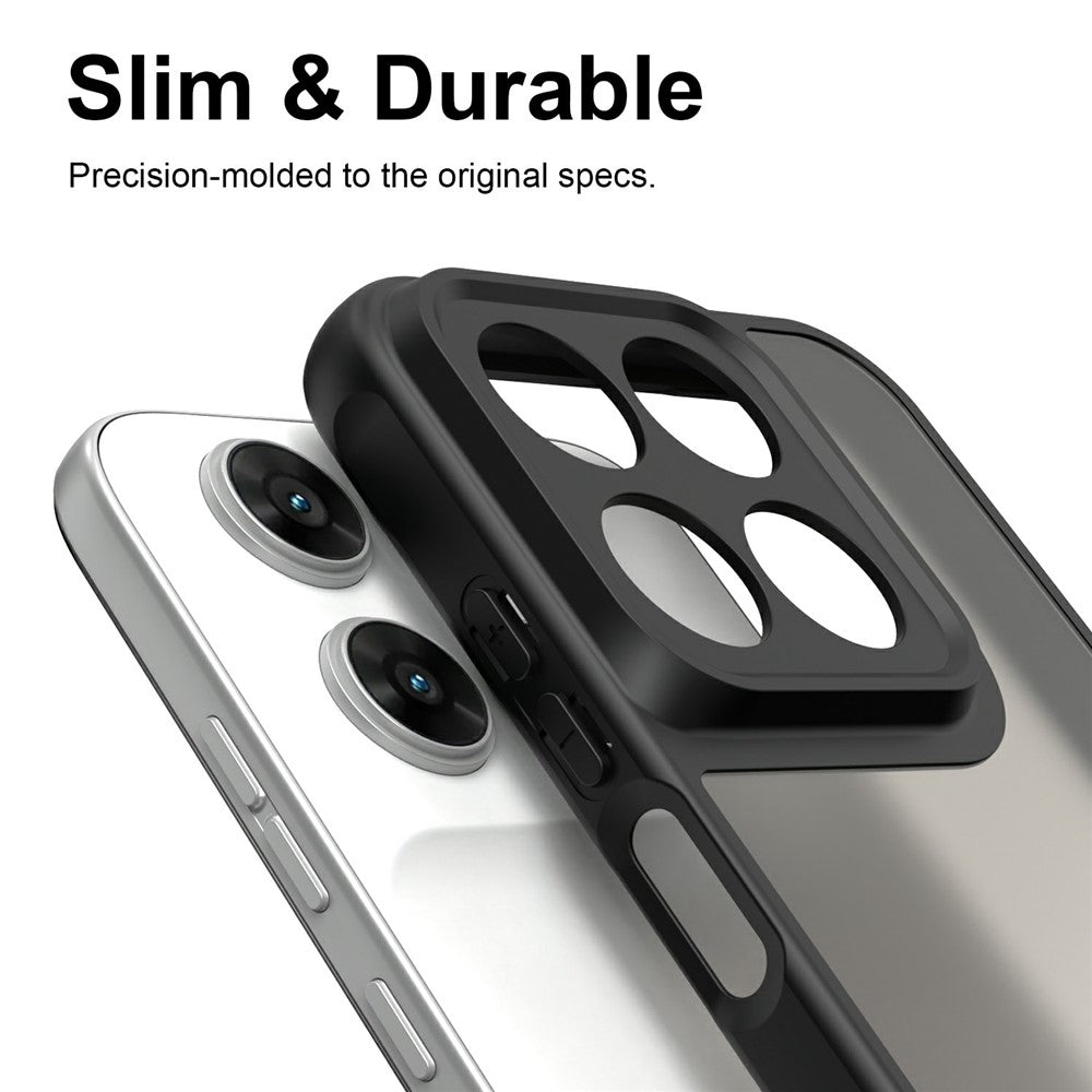 Frosted Translucent PC + TPU Phone Back Cover Case - For Motorola Moto G87 / G77 / G67