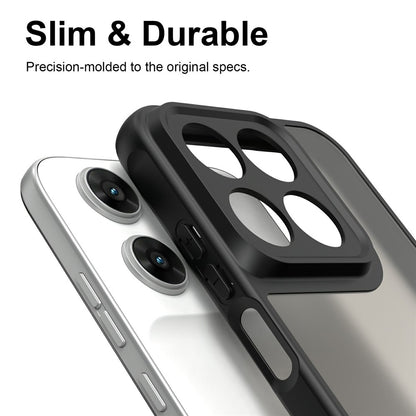 Frosted Translucent PC + TPU Phone Back Cover Case - For Motorola Moto G87 / G77 / G67